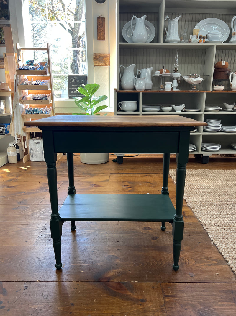 Vintage Table with Drawer and Shelf