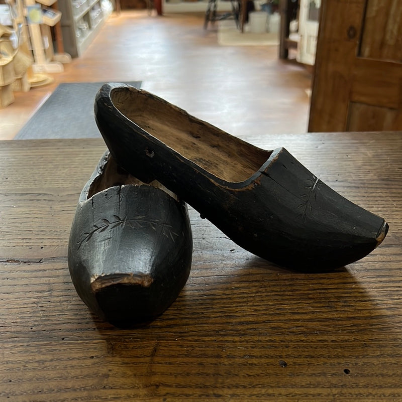 Vintage Pair of Scandinavian  Wooden Shoes/Clogs