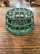 Vintage Dazey Green Metal Cage Flower Holder