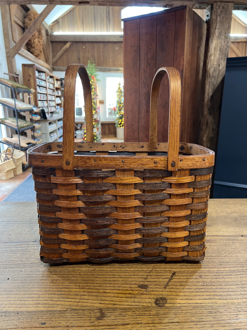 Vintage Domino Pure Cane Sugar Splint Rectangle Basket