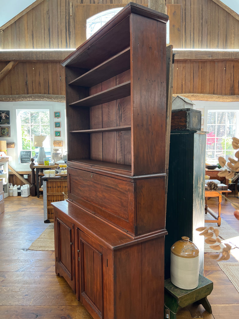 Antique Drop Front Secretary Desk/Bookcase