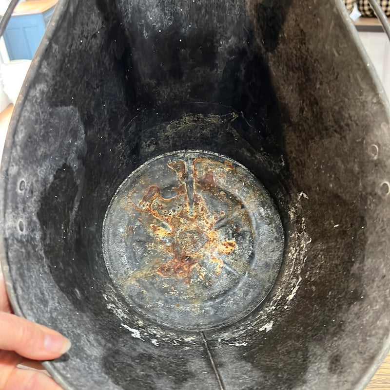 Vintage Galvanized Ash Bucket
