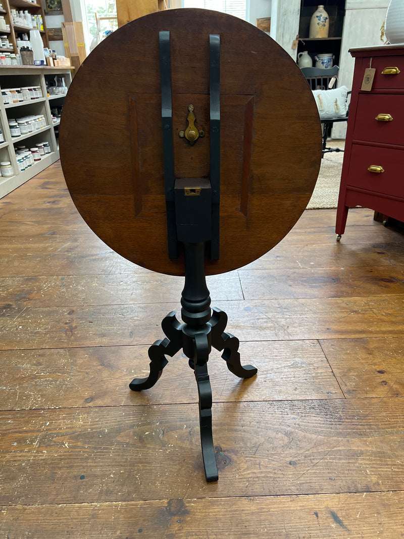 Antique Inlaid Tilt Top Chess Game Table