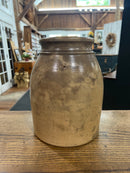 Antique One and a Half Gallon Stoneware Jar with Cobalt Blue Marking