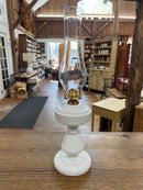 Vintage White Milk Glass Oil Lamp