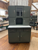 Antique Art Deco Hoosier Wood Cabinet