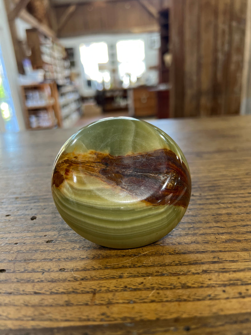 Vintage Kingsway Green + Brown Marble Table/Desk Lighter