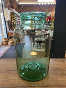 Vintage 14” Tall Blown Green Glass European Pickling Jar