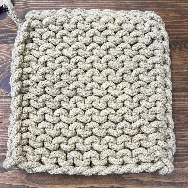 Cotton Crocheted Pot Holder 4 Colors