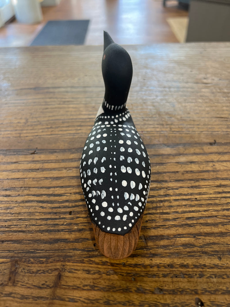 Vintage Mini Common Loon Decoy Painted by R.E. Miner