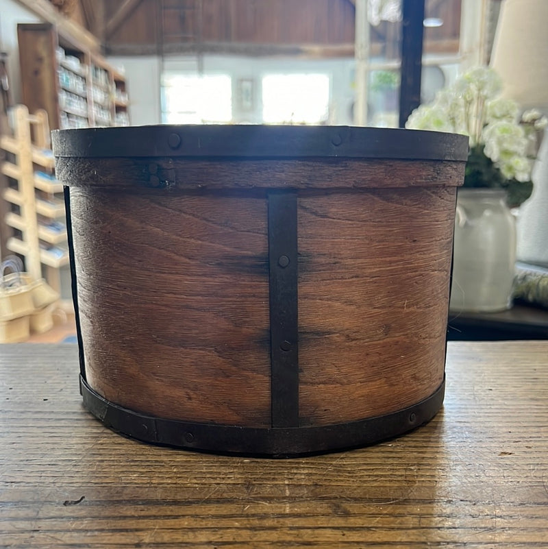 Antique Metal Banded Bent Wood Dry Measure