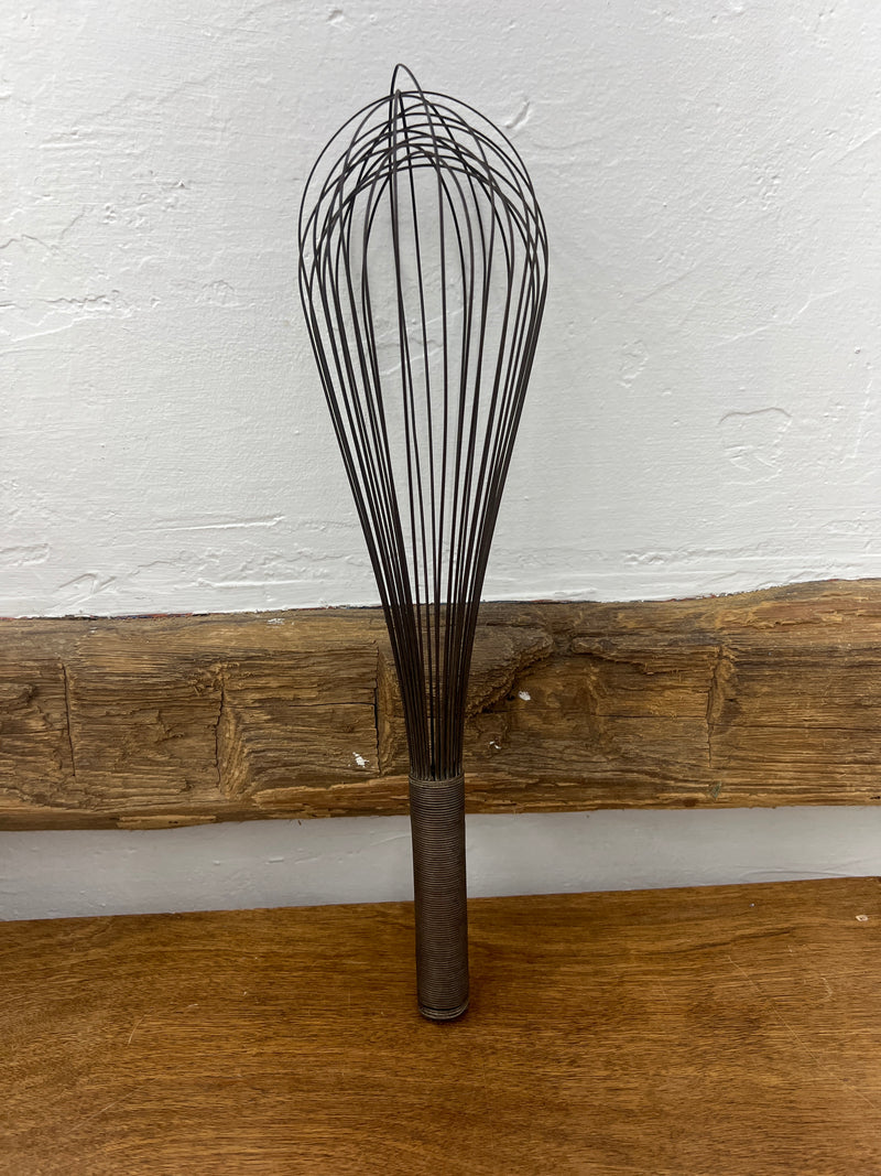 Vintage 14” French Wire Chef’s Balloon Whisk with Metal Handle