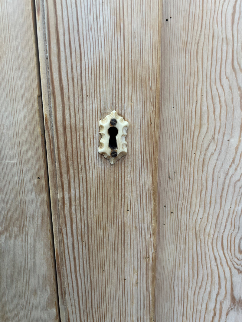 Antique Swedish Scrubbed Pine Two Drawer Cabinet