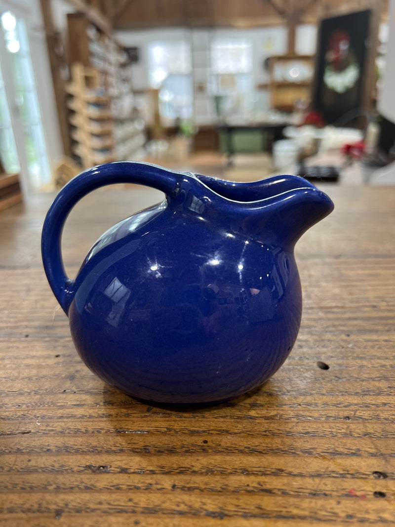 Vintage Blue Stoneware Creamer/Pitcher