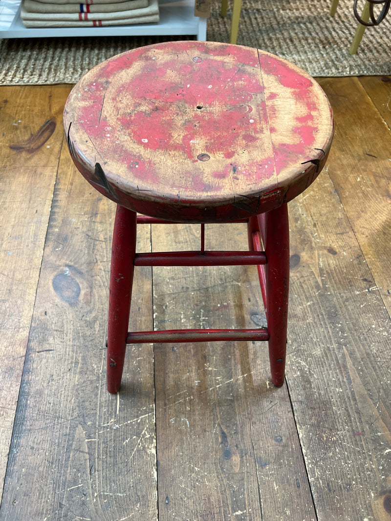 Vintage Red Stool
