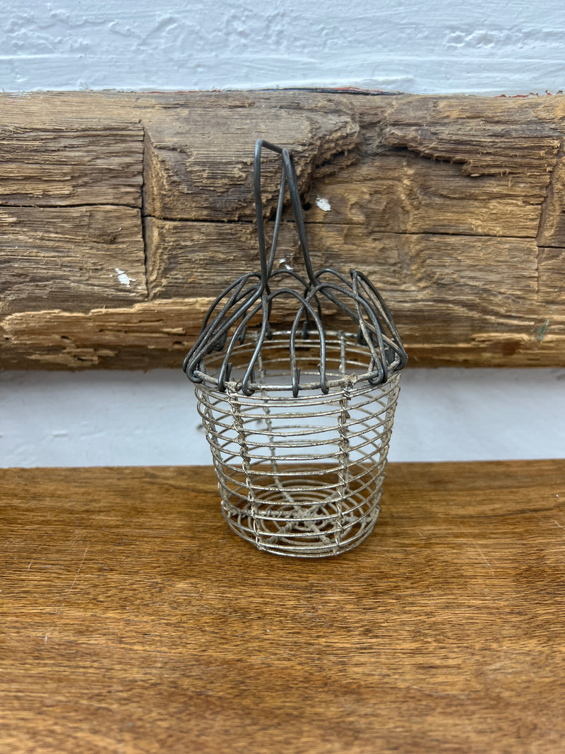 Vintage Miniature Wire Egg Basket