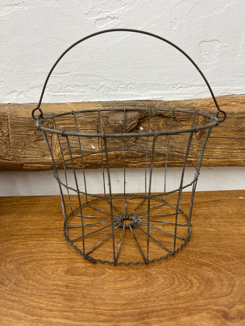 Vintage Wire Gathering Egg Basket