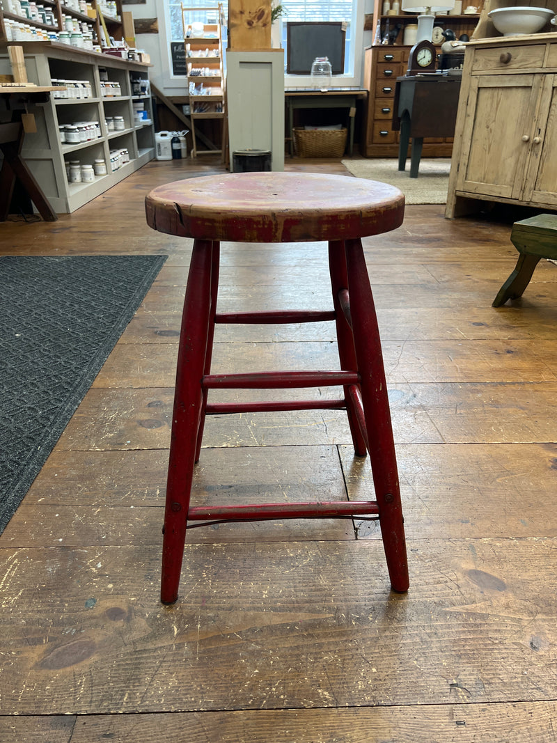 Vintage Red Stool