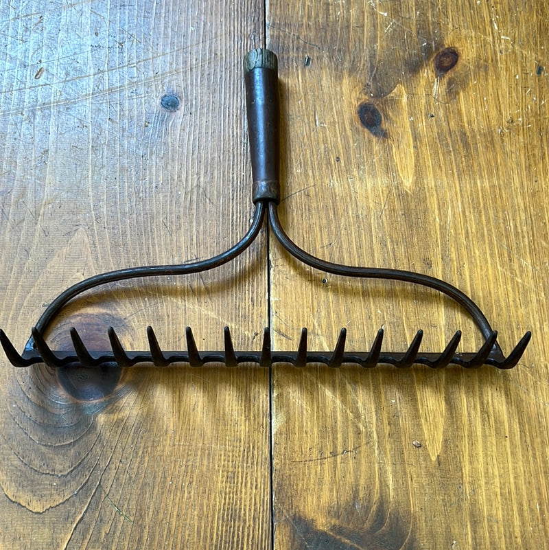 Vintage Iron Garden Rake Head