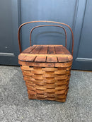 Vintage Rectangle Picnic Basket Double Handled