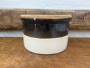 Vintage Stoneware Two-Toned Crock