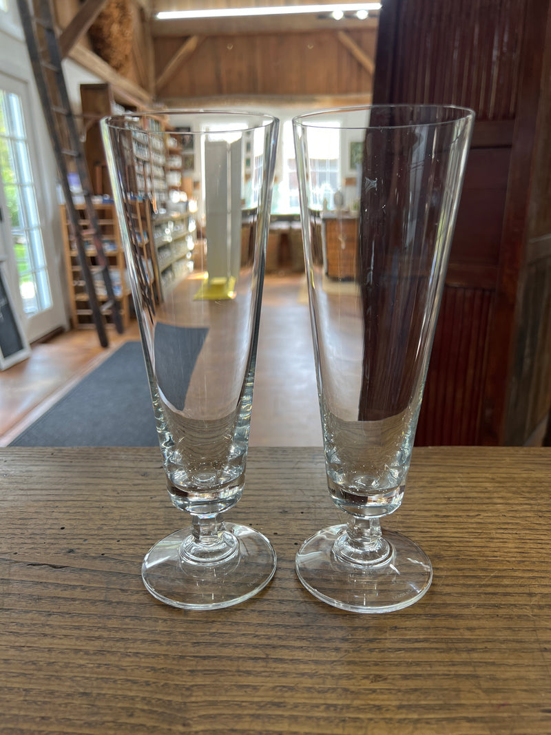 Vintage Pair of Mid-Century Lenox Pilsner Beer/ Champagne Glass