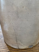 Antique Salt Glazed Two Gallon Stoneware Cobalt Blue Floral Design Jug