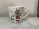 Stoneware Mug with Santa & Reindeer Image, 4 Styles ©