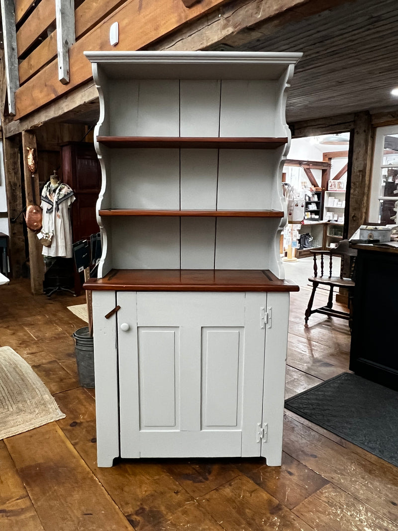 Antique Pine Stepback Cupboard