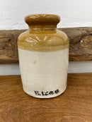 Antique English E.L.+S. Stoneware Canning/Storage Jar
