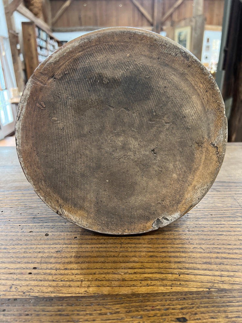 Antique Salt Glazed Two Gallon Stoneware Cobalt Blue Floral Design Jug