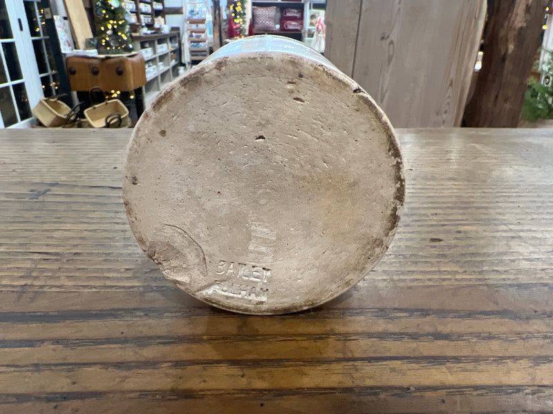 Antique Bailey Fulham English Two Tone Stoneware Jar with Stoneware Lid