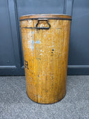 Antique Mercantile or Bakery “Flour” Bin in Original Faux Grain Paint with Lid