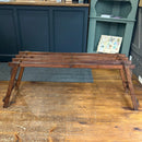 Vintage Folding Double Wash Tub Wooden Stand