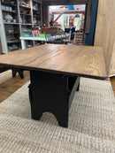 American Country Oak Tilt Top Tavern Table/Bench