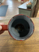 Vintage Brick Red Enamel Jug