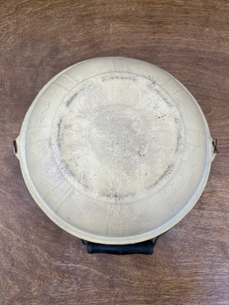 Vintage Stoneware Bowl with Bail Handle