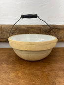 Vintage Stoneware Bowl with Bail Handle
