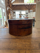 Antique Round Wooden Pantry Box and Lid