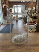 Vintage 15”Tall Blown Clear Glass European Pickling Jar