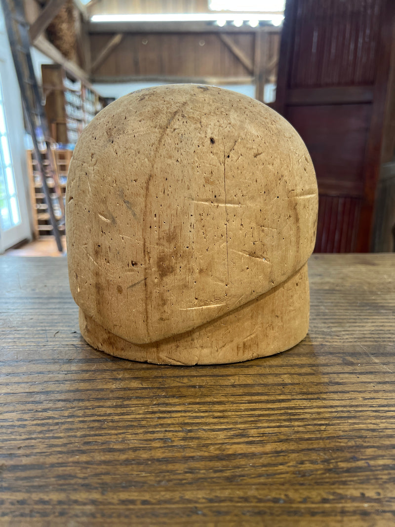 Vintage Balsa Wood Hat Mold