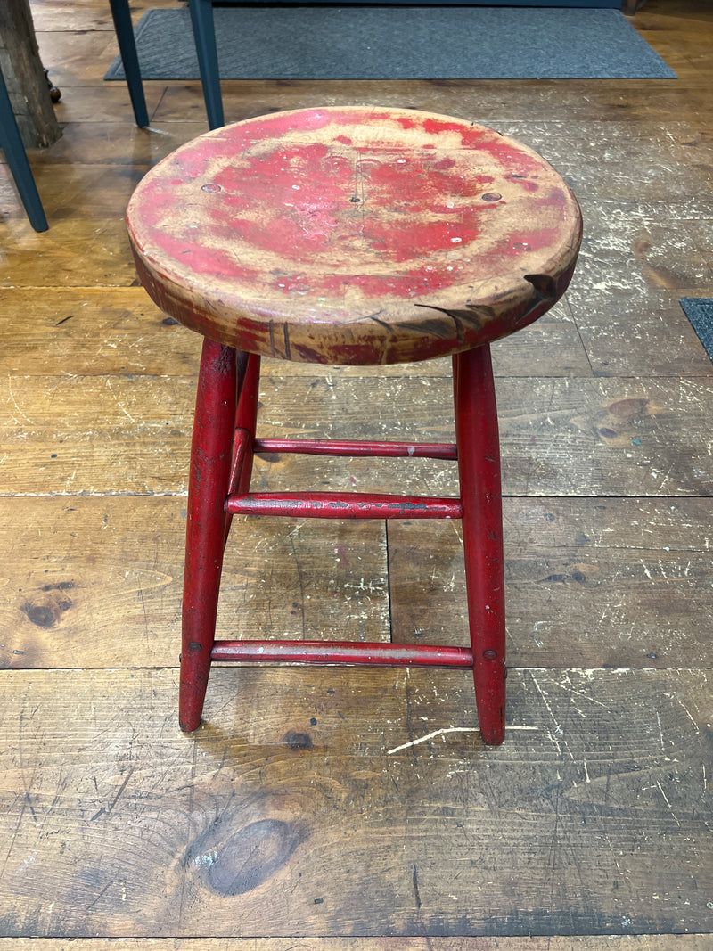 Vintage Red Stool