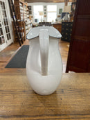 Vintage 11” White Enamel Pitcher