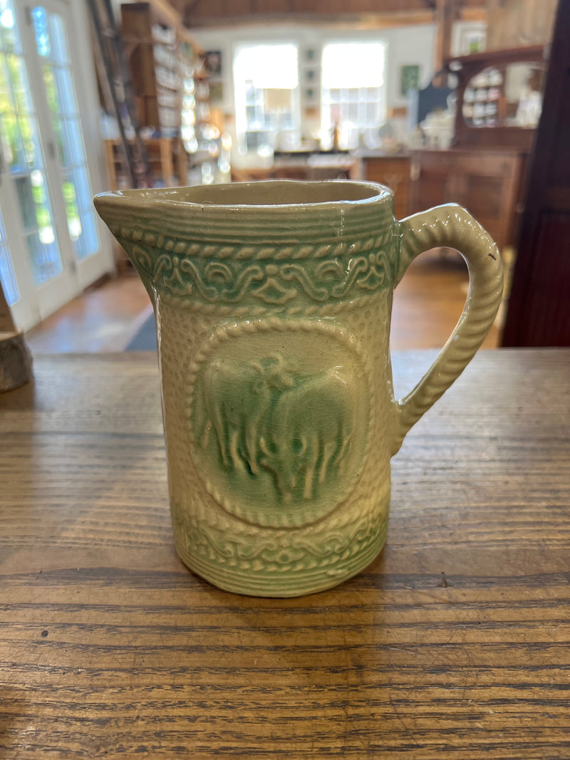 Vintage Hull Pottery Cows Grazing Milk Pitcher