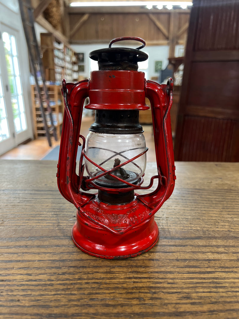 Vintage Red Winged Wheel Lantern No.350