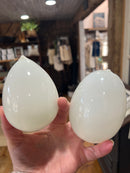 Vintage Hand Blown Milk Glass 4” Egg
