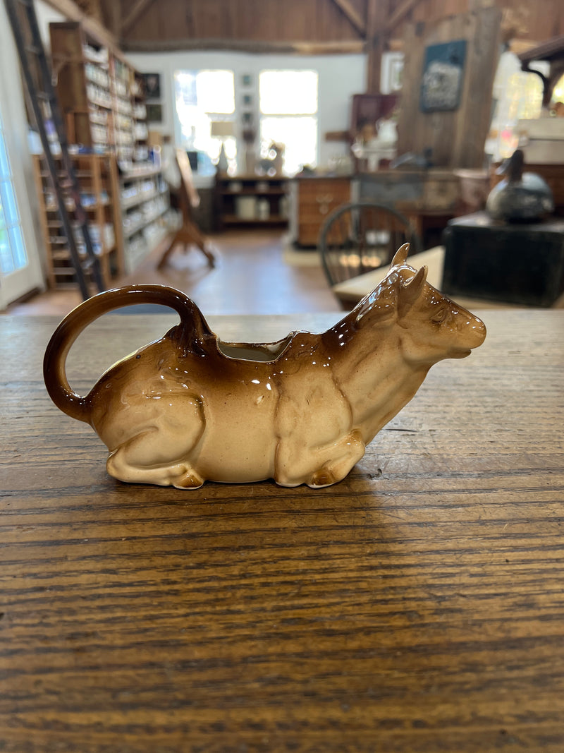 Vintage Ceramic Brown Cow Creamer