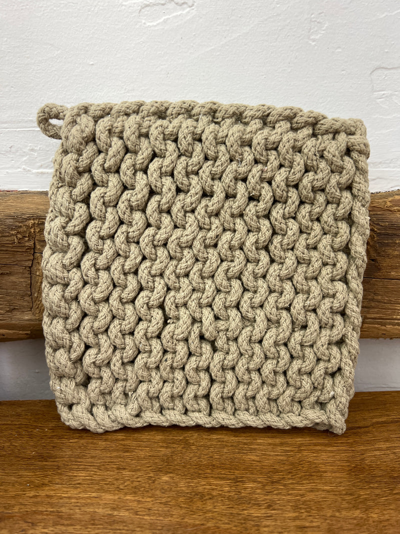 Cotton Crocheted Pot Holder 4 Colors