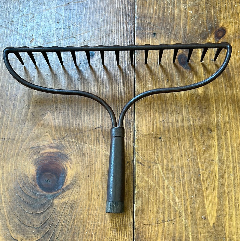 Vintage Iron Garden Rake Head