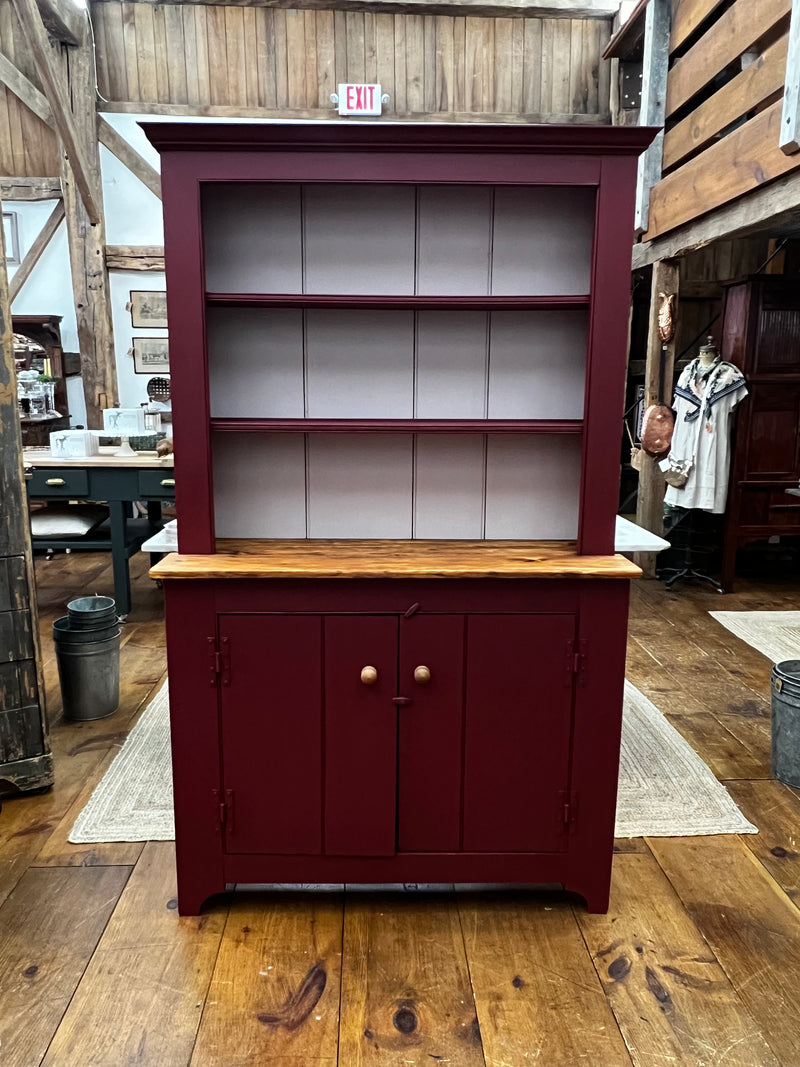 Vintage Pine Painted Hutch